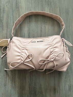 Steve Madden Pale Pink Bow-Detail Shoulder Bag